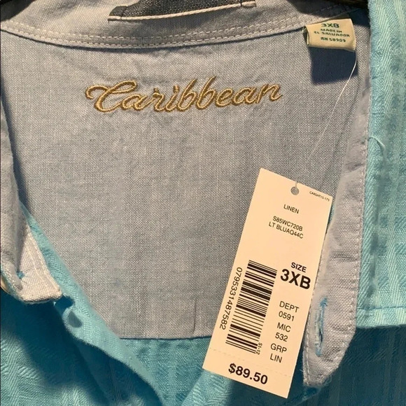 Roundtree & Yorke Caribbean Linen Shirt Men’s Size 3X Big New - Picture 4 of 8